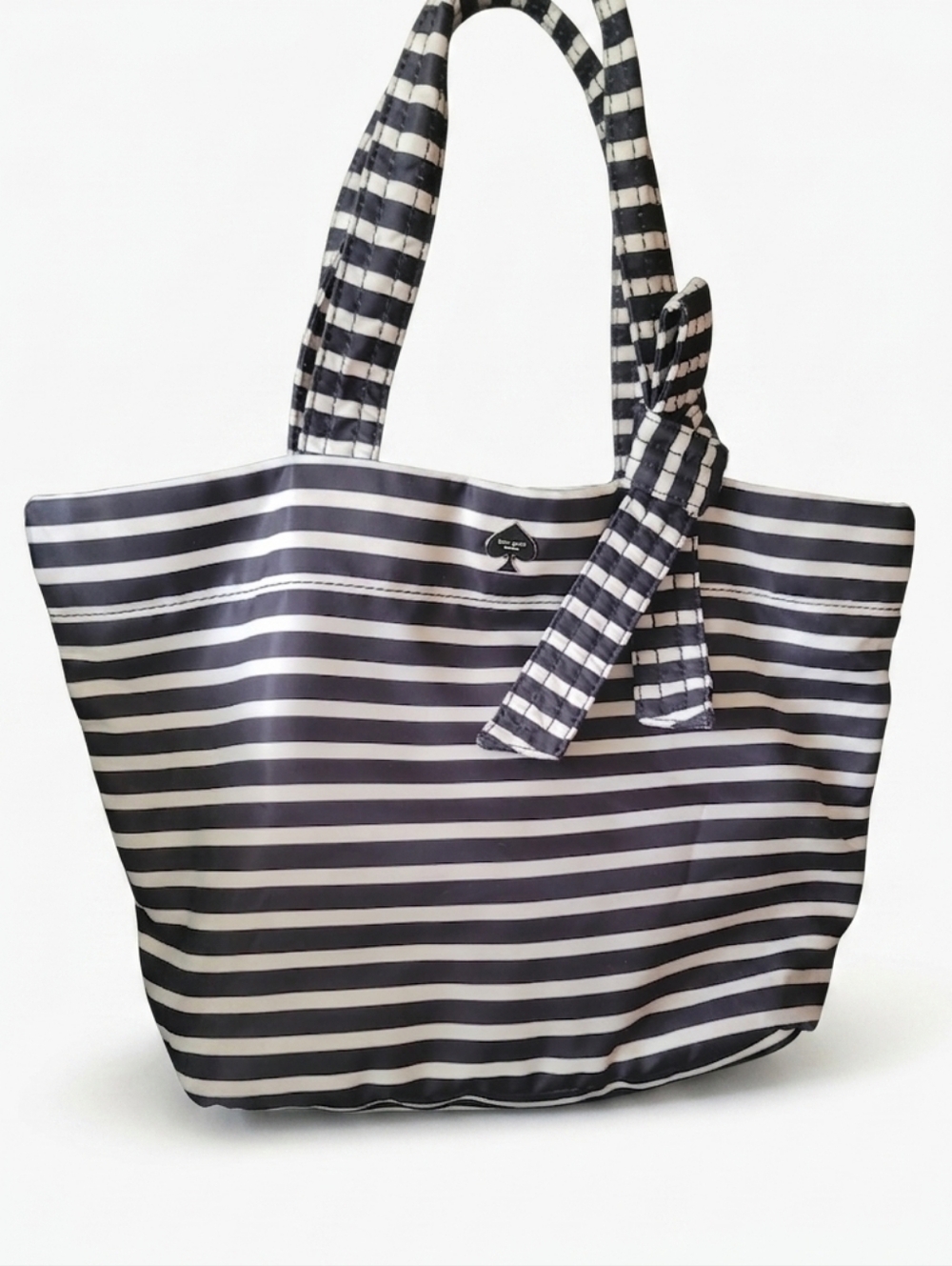kate spade Navy and White Striped Tote Bag